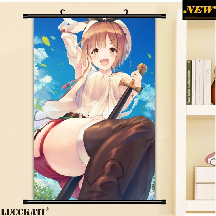 40X60 см ателье Ryza игровая серия Reisalin Stout Сексуальная лоли клитор мультфильм плакат с героями аниме картина прокрутки холст живопись - Цвет: F