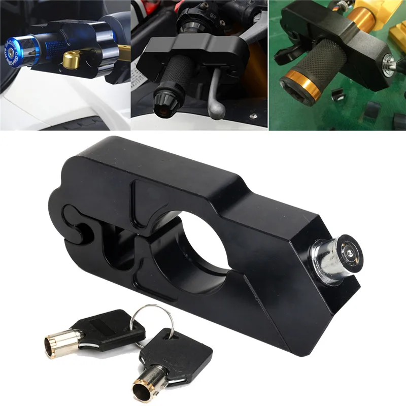 CNC Aluminum Motorcycle Handle Grip Security Lock Handlebar Handset