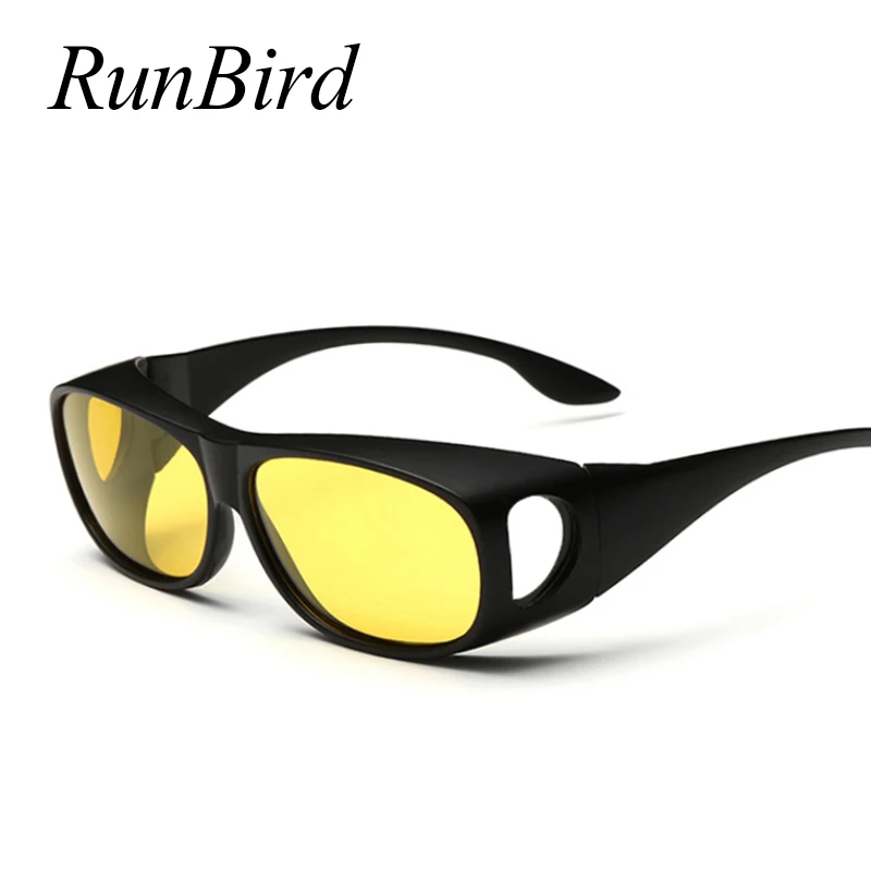 

Night Vision Polarized Myopia Cover Sun Glasses Men Retro Rectangle Driving Fit Over Sunglasses with Polarized for Women 1296R
