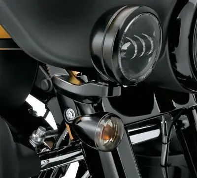 Мотоциклетная хромированная лампа ближнего света с корпусом для Harley Street Glide 4-1/" светодиодный противотуманный фонарь черный вспомогательный монтажный кронштейн