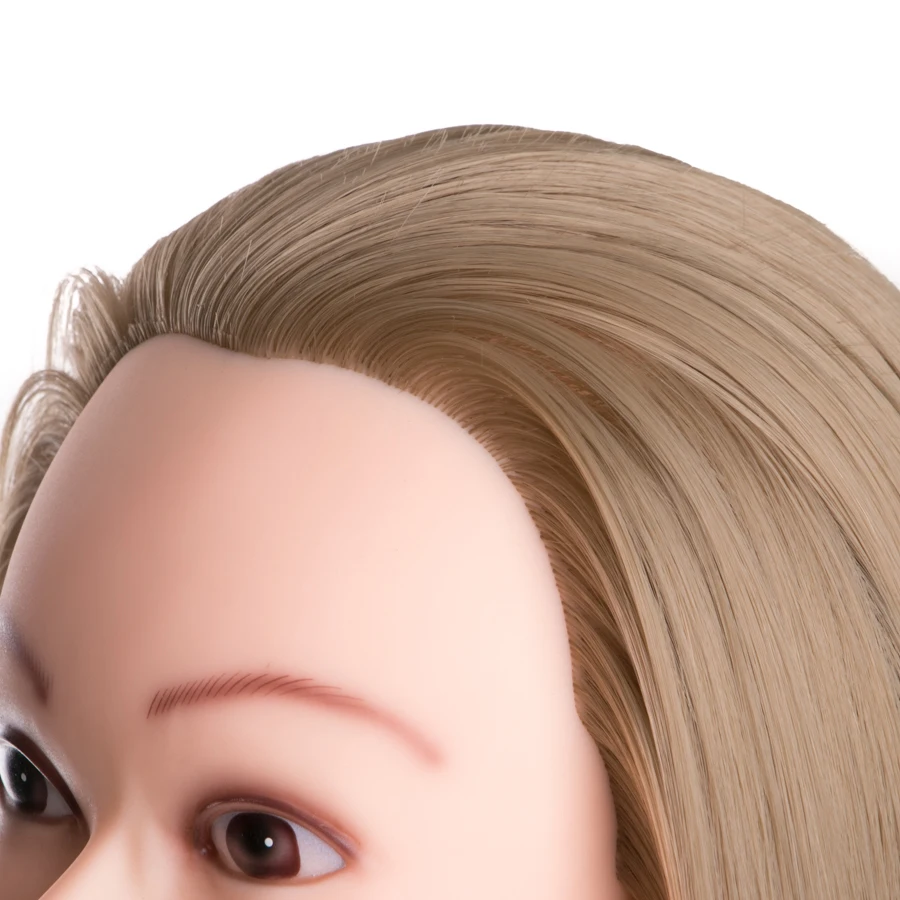  flaxen 70 cm 100% Heat Resistant Synthetic Fiber Female hair styling mannequins Head High Quality f
