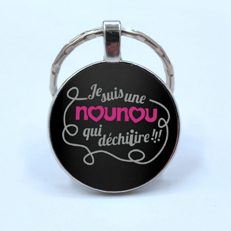 Fashion Quote I Am A Mistress Who Dechire key chain jewelry merci maitresse Glass Cabochon Keyring Gift for Women Pendant - Цвет: Silver