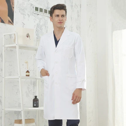 

White lab coat doctor's clothes female lab nurse's clothes physician beautician's clothes male medical treatment