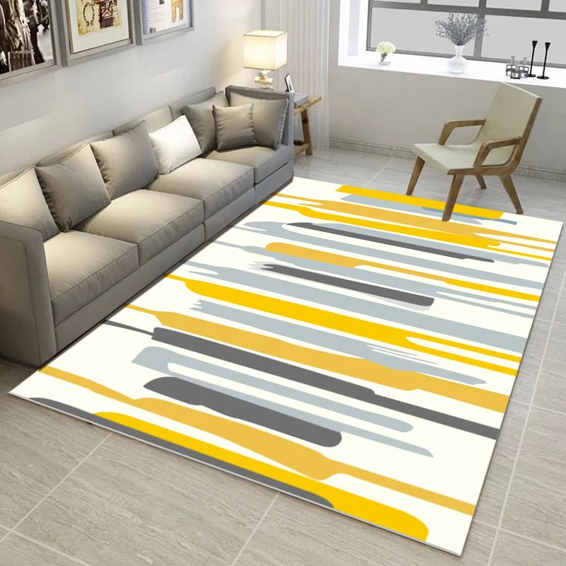

Modern Style Carpet for Living Room Bedroom Large Size Geometric Pattern Carpets Rectangular Antiskid Soft Floor Rugs Mats
