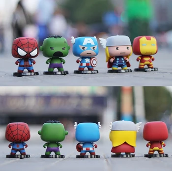 

Marvel Superheroes Avengers Thor Captain America Iron Man Spiderman Action Figure Q Ver. Toy 12cm