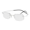 B Titanium Rimless Reading Glasses Photochromic Gray Sunglasses Men's Women Outdoor Hyperopia Eyewear 1.0 1.25 1.5 1.75 Lenses 4