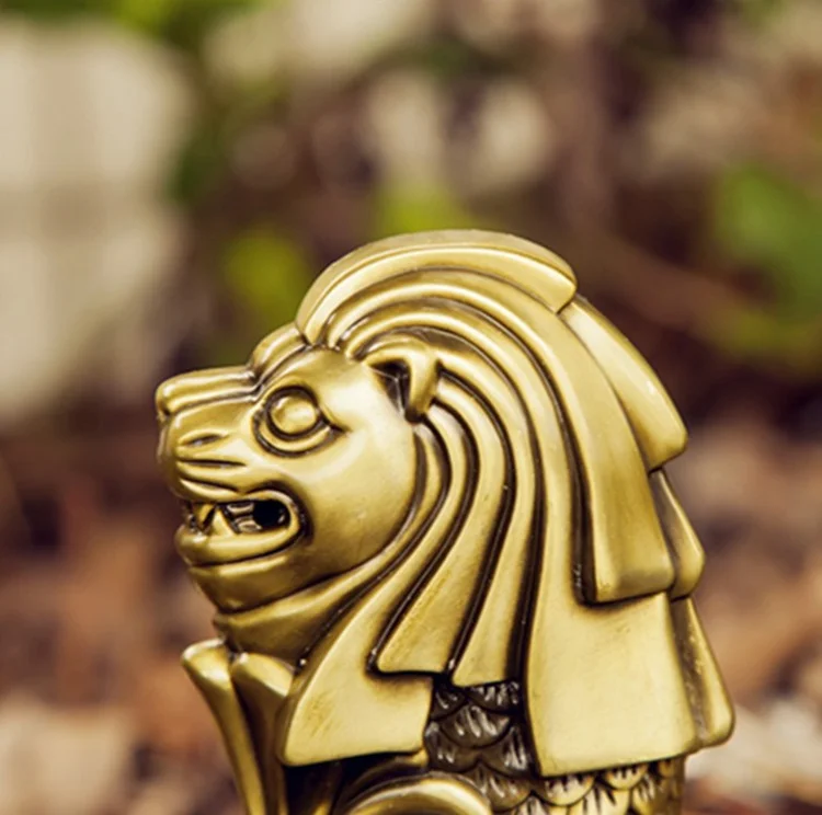 Скульптура из Сингапура Merlion модель туристических сувениров знаменитых