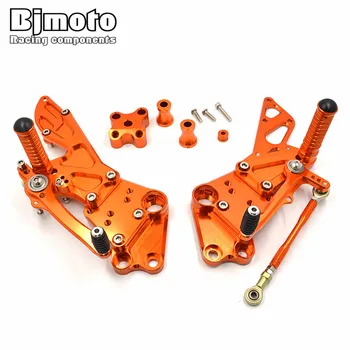 

Bjmoto motorcycle New CNC Billet Racing Adjustable Rearset Foot Pegs Rear Sets For KTM Duke 390 2013-2017 Duke 125 200 All years
