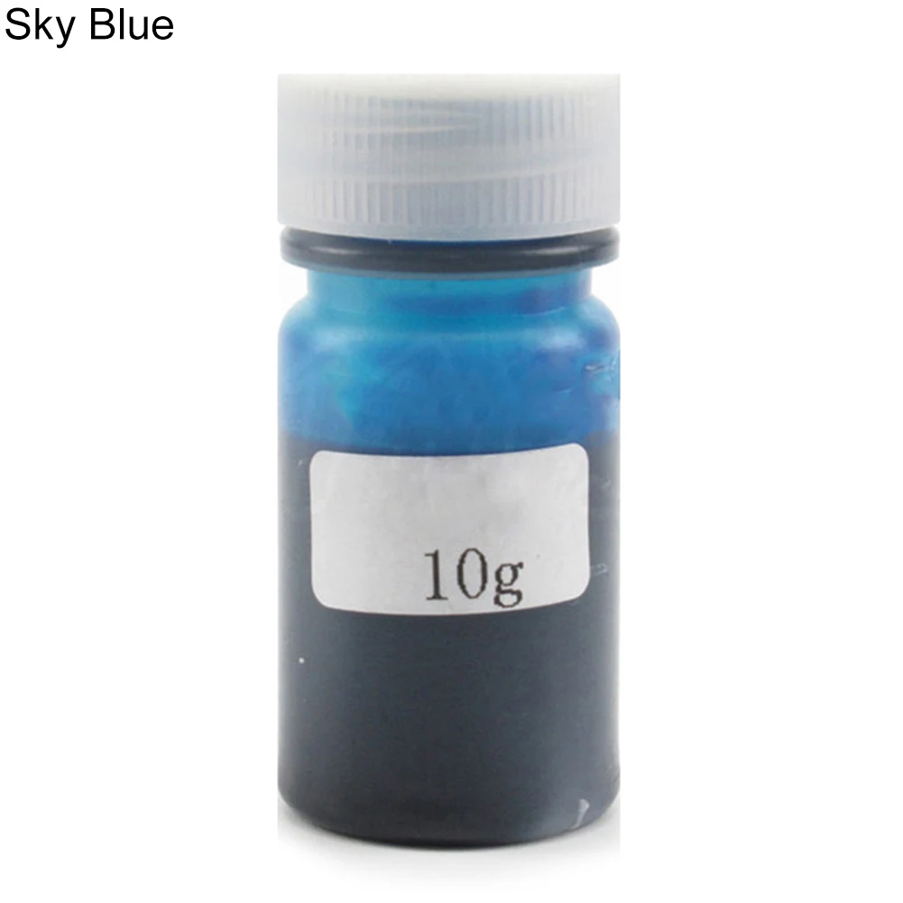 Алибаба Экспресс 10 цветов 10 г высокая концентрация УФ Смола жидкий жемчуг краситель пигмент смола эпоксидная смола для DIY ювелирных изделий Ремесла - Цвет: Sky Blue