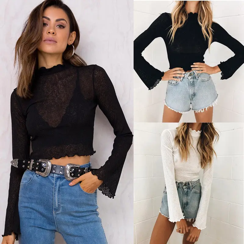 

HOT Fashion Summer Women Ladies Clothes Loose Top Solid Flare Sleeve T-Shirt Ladies Casual Tops T-Shirt Women Clothing