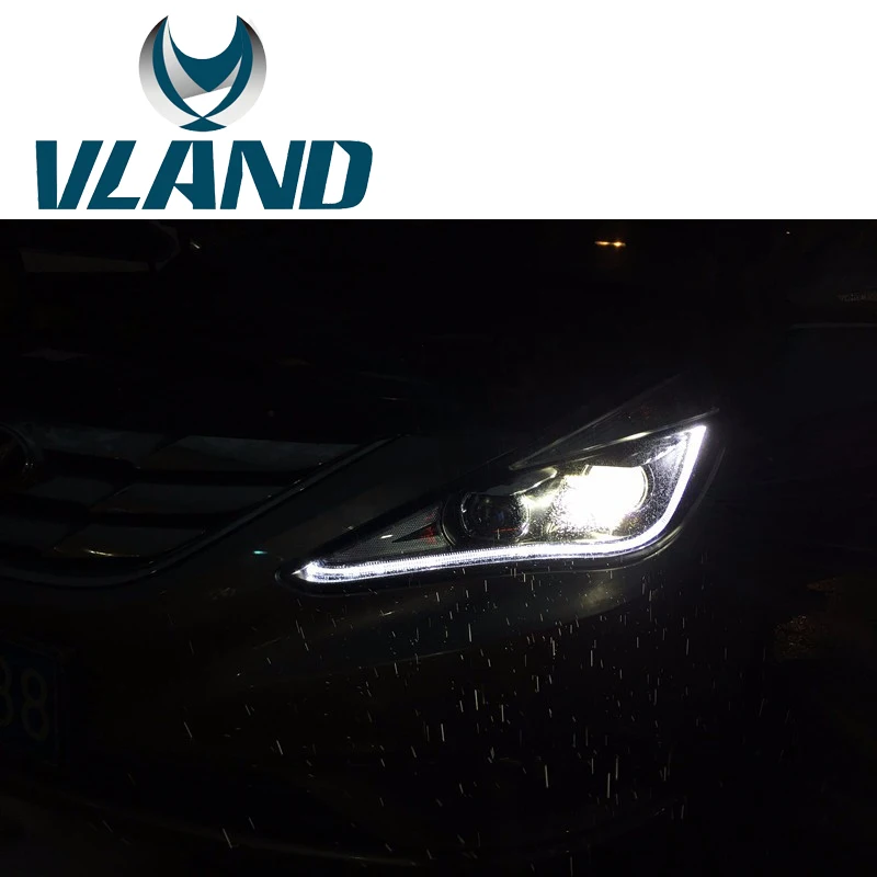 Perfect VLAND Factory For Car Head Lamp For Sonata 2011 2012 2013 2014 2015 LED Headlight With Day Ligth DRL H7 Xenon Lamp Plug And Play 1