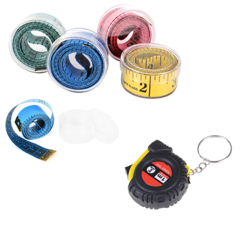 

Creative Retractable Ruler Tape Measure Key Chain Mini Pocket Size Metric 1m/150cm Keyring Keychain