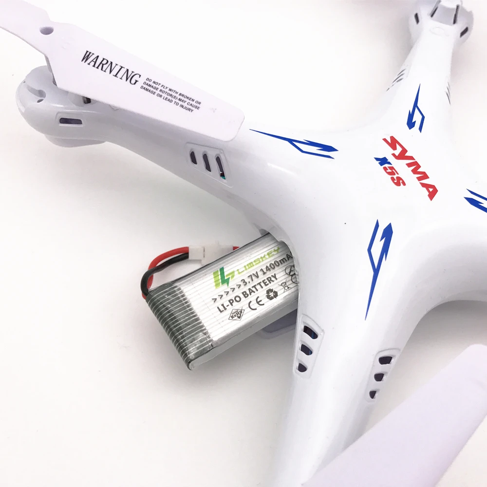 Новая версия 5 шт 3,7 V 1400mAh LiPo батарея для SYMA X5SW X5SC X5 X5C Аккумулятор для беспилотника 3,7 V 1400 mah Lipo