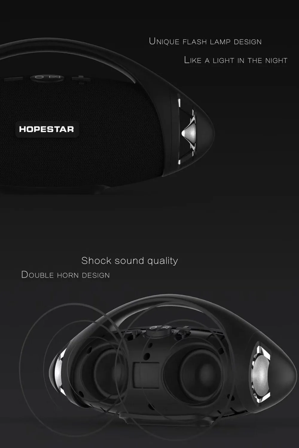 HOPESTAR Bluetooth динамик портативный беспроводной динамик звуковая система 3D стерео музыка сабвуфер звуковая колонка для телефона компьютера