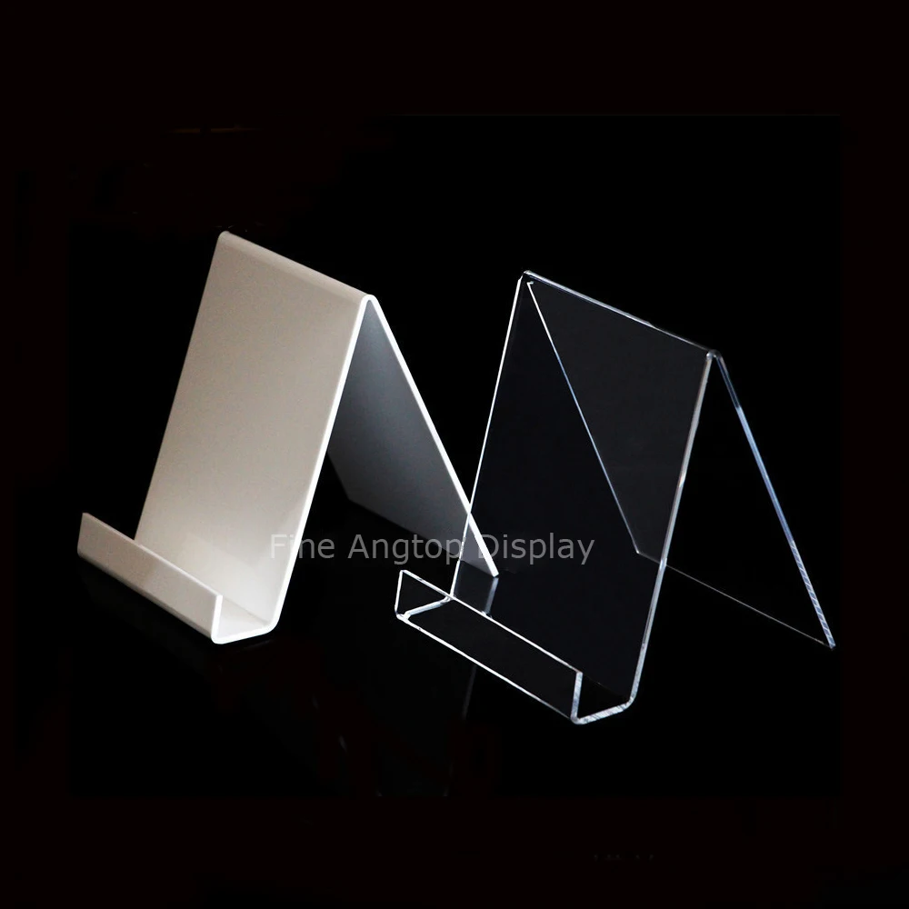 10 Large Wide Black Perspex Acrylic Plastic Plate Retail Display Stand Holder