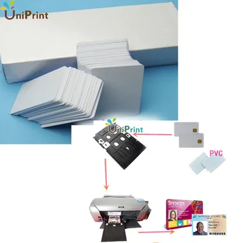

UP 50pcs High Quality PVC card for CANON/EPSON Printable Inkjet Premium Blank PVC ID Card 85.5x54mm