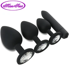 Man nuo Silicone Anal Plug Jewelry Dildo Vibrator Sex Toys for Woman Prostate Massager Bullet Vibrador Butt Plug For Men Gay