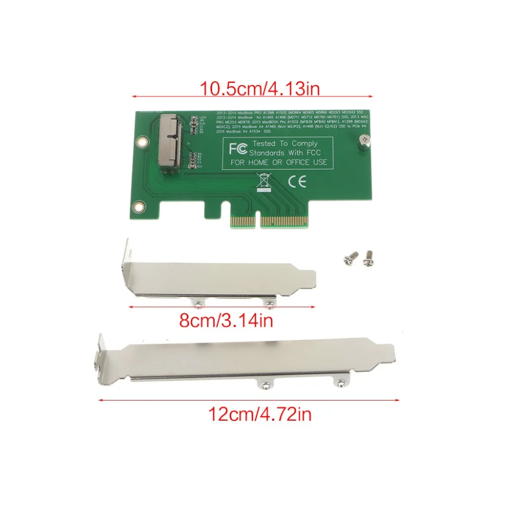 Адаптерная карта к PCI Express X4 для 2015 Apple MacBook Air A1465 подходит для Mac Pro, MD878 ME253 SSD C26