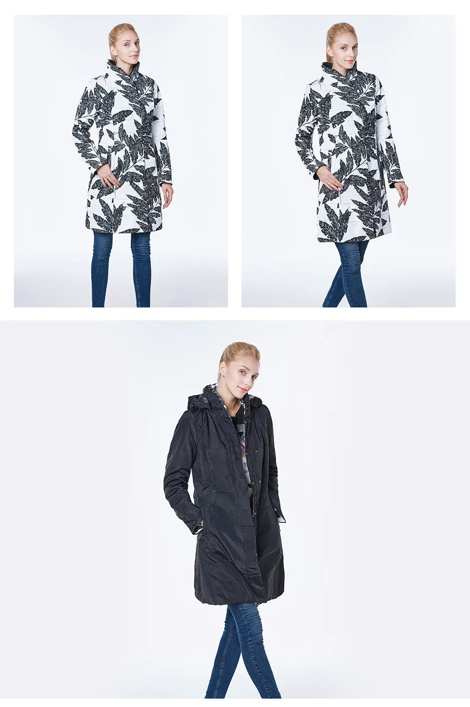 Snowclassic осеннее пальто женские Двусторонняя одежда Slim fit поясом длинный отрезок носить шляпу Ветрозащитный тонкий хлопок парк куртка женские