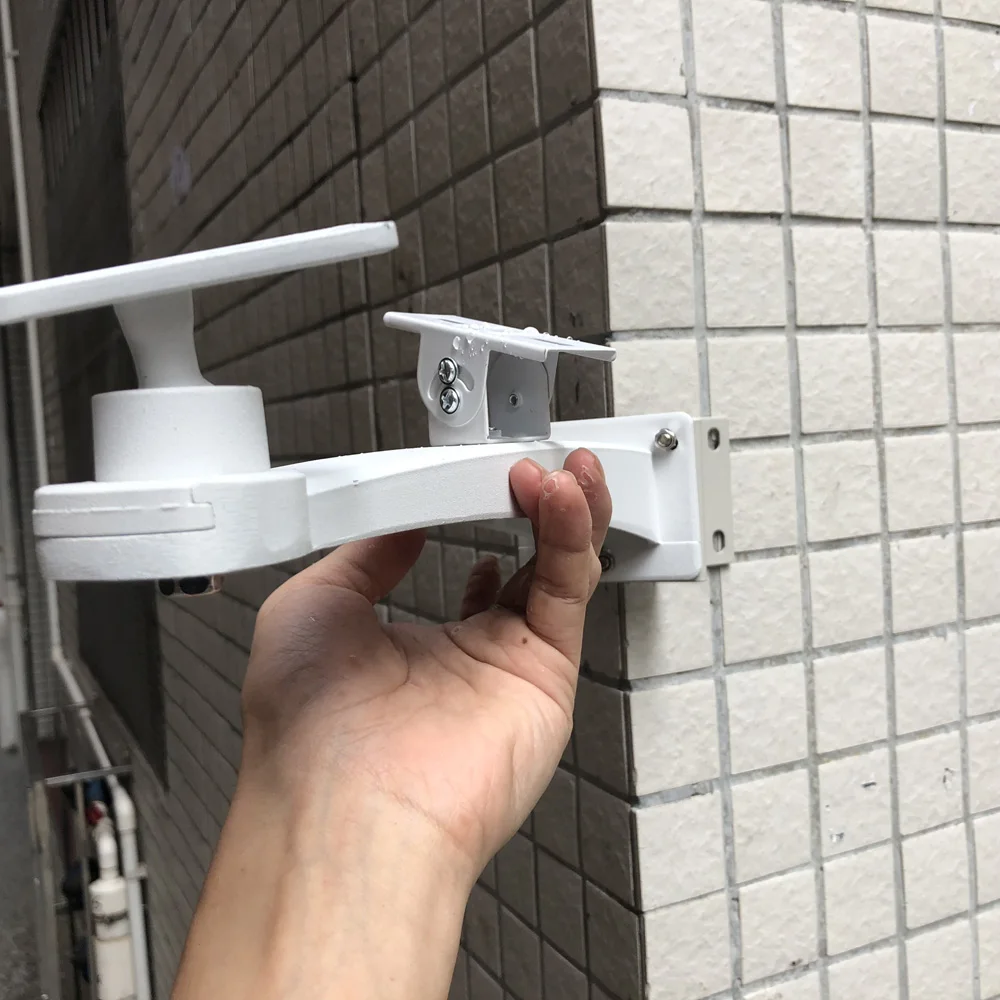 Наружный металлический алюминиевый настенный кронштейн CCTV с двойной головкой