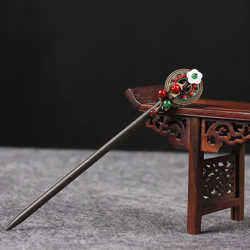 Koop Vintage Houten Haarspeld Haar sticks voor vrouwen hairwear handgemaakte Bruiloft Haaraccessoires Bruid Haar Sieraden GIFT