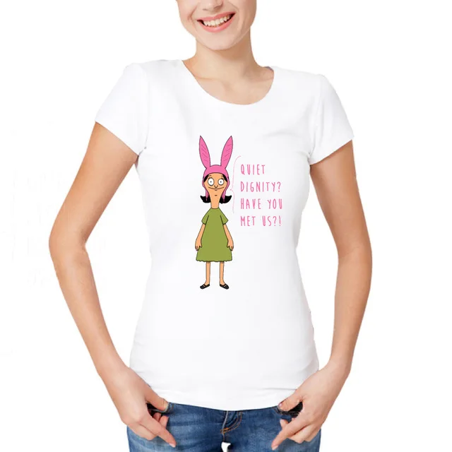 

Summer Lovely Bobs BurgersMorty Printed Harajuku t-shirt women Cartoon T-shirt camisetas