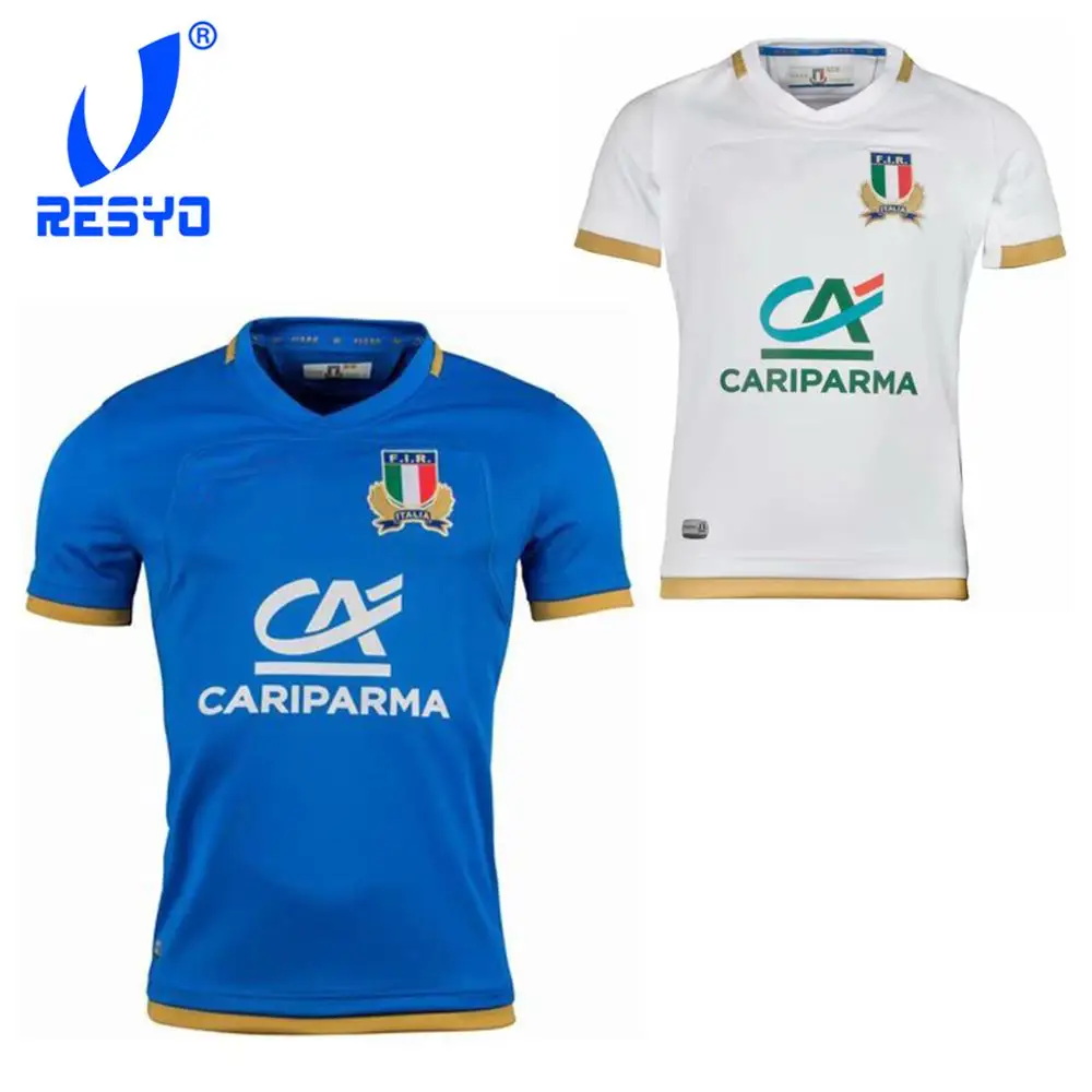 

RESYO for 2017 Italy Men's original Home/Away Rugby Jersey Sport Shirt Size:S-3XL Free Shipping