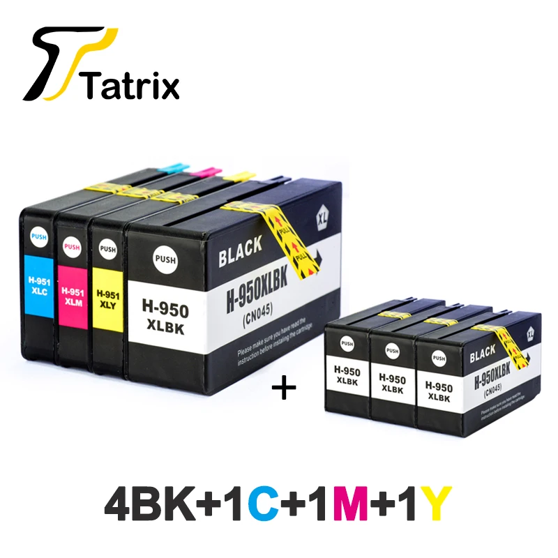 

With Chip 4BK/C/M/Y For HP 950XL 950 951 951XL Compatible Ink Cartridge For Officejet Pro 8100 8600 8600 8600 8100 Full Ink
