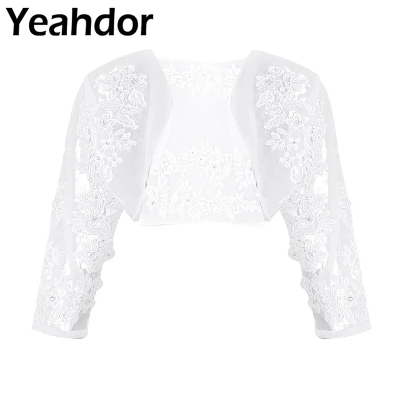Womens Sheer Chiffon Bolero Shrug Cardigan Open Front Summer Cover Up Blouse Top