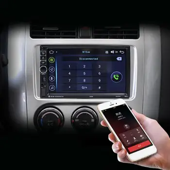 

7inch Touch Screen 2 Din Quad-core Android Bluetooth Car Stereo GPS Navigator Radio 1080P MP5 Player support mini TF card