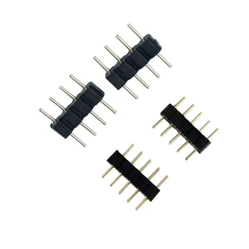 

10pcs 4 Pin RGB /5PIN RGBW Connector Adapter pin needle male type double,For RGB /RGBW 5050 3528 LED Strip light led accessories