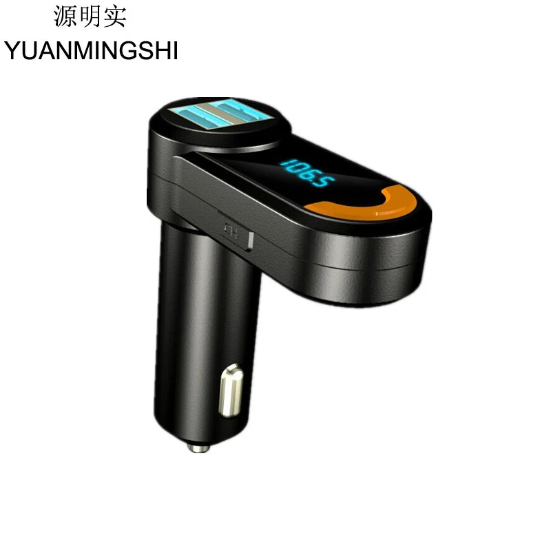 YUANMINGSHI Bluetooth громкой связи FM USB передатчик зарядное устройство для телефона+ мини 2 порта USB Автомобильное зарядное устройство для телефона с fm-передатчиком