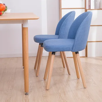 

Solid Wood Furniture Restaurant Applicable To Chairs Nordic Casual Fabric Situ To The Back of The Minimalist Meeting Chair