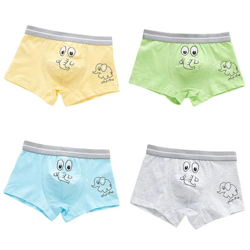 4pcs Baby underwear Boys Cotton Panties Girls Briefs Gifts Children Underwear Child Cartoon Briefs Underpants - Цвет: C