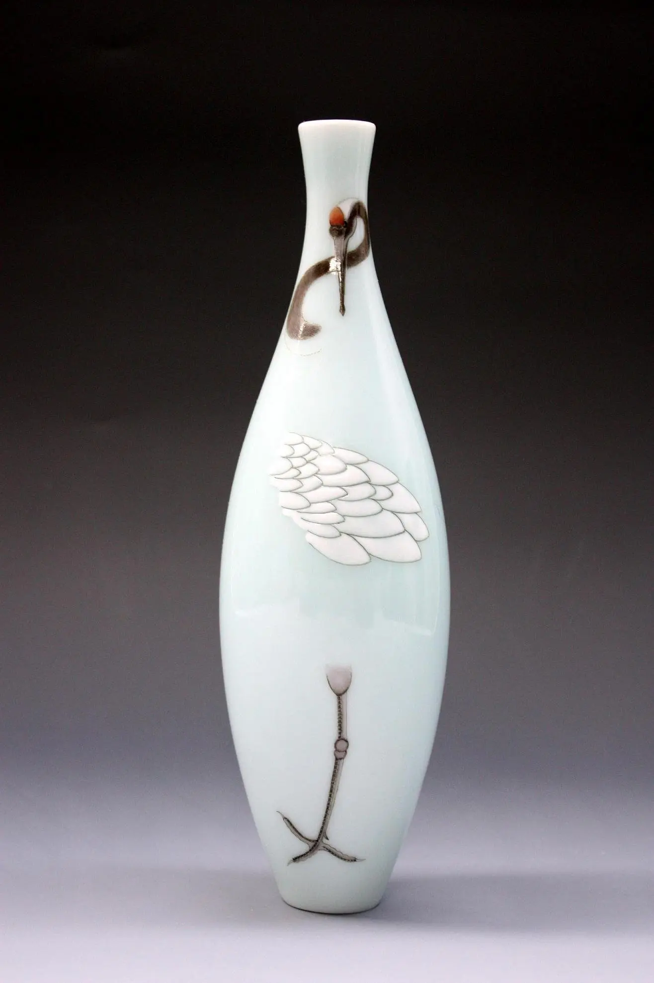 Art porcelain vase of world famous ceramic artist Jackson Liin Vases from Home & Garden on