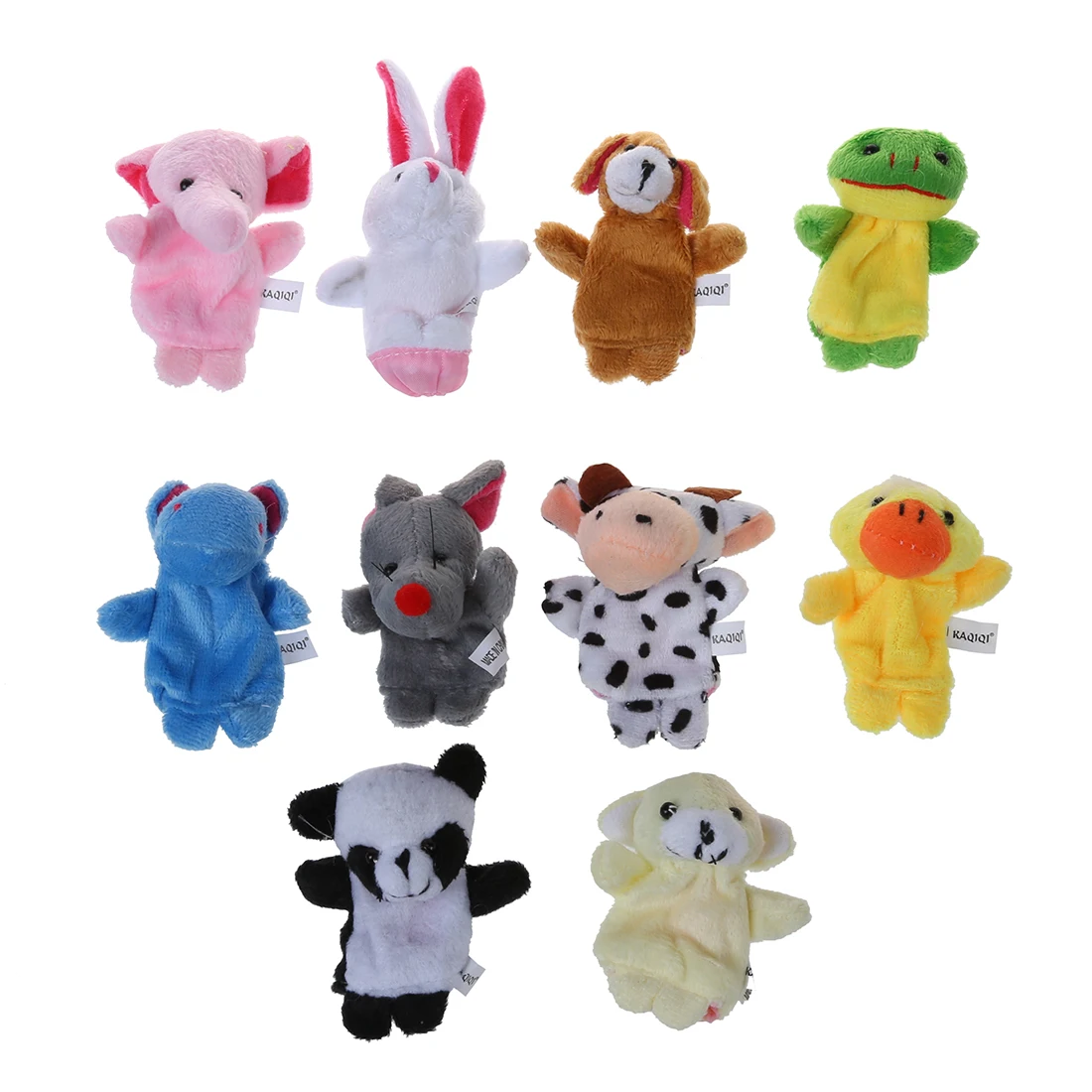 New 16pc History Finger Puppets 10 Animals 6 People Family Members