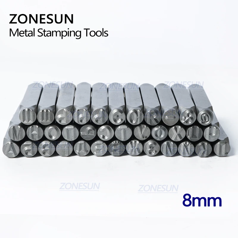 ZONESUN 36 шт. ювелирные изделия металлические штампы алфавит русский стиль кожа