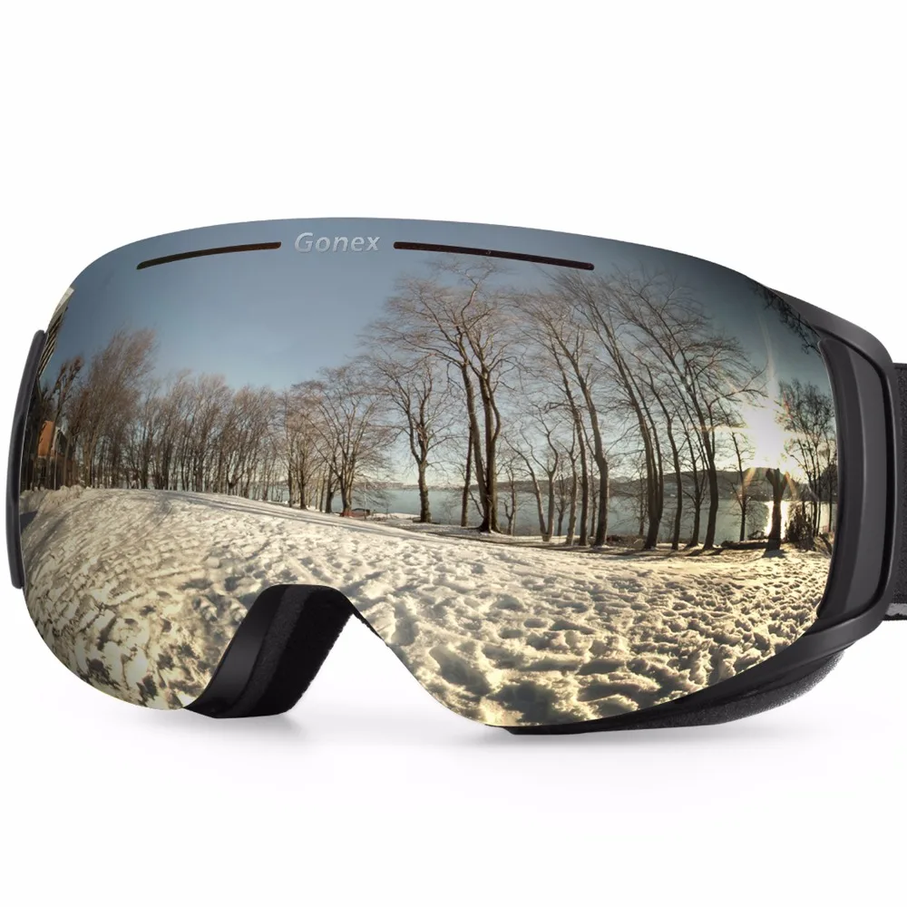 Gonex магнитные OTG лыжные очки, лыжные очки для сноуборда и лыж, очки для мужчин и женщин, защита UV400, противотуманные, сменные линзы