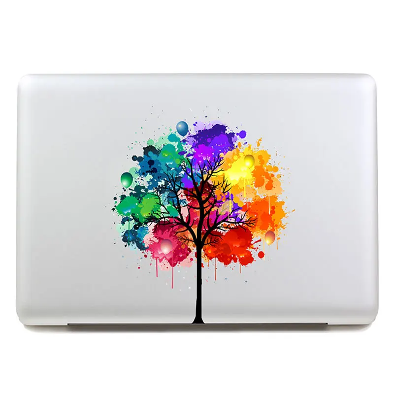 Removable DIY fashion lovely the five colours tree tablet sticker and