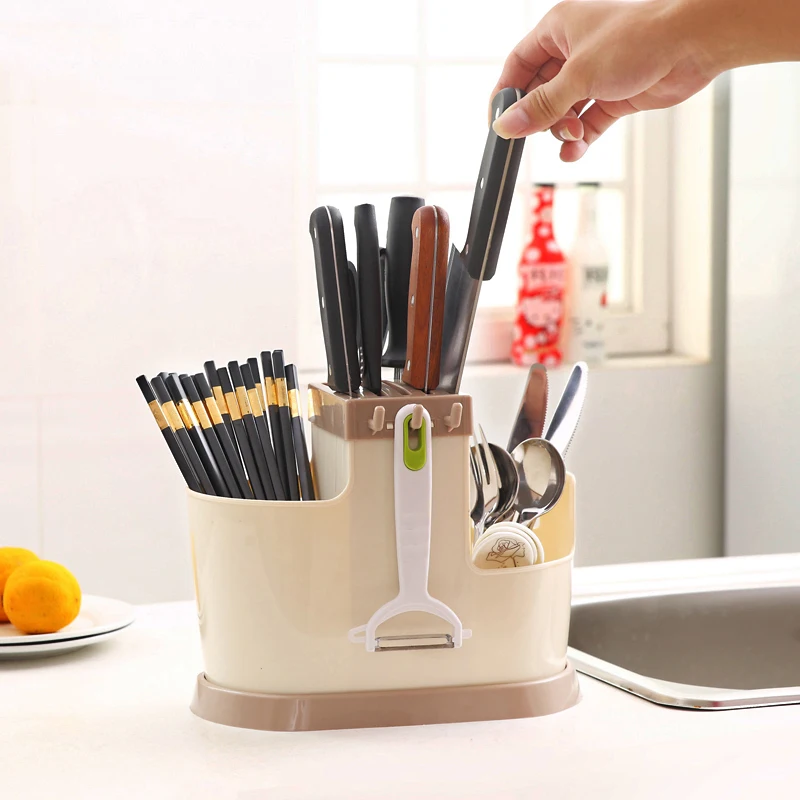 LIYIMENG Kitchen Tableware Draining Rack Chopsticks Spoon Fork Storage Box Cutlery Holder Detachable Drainer StrainerB8