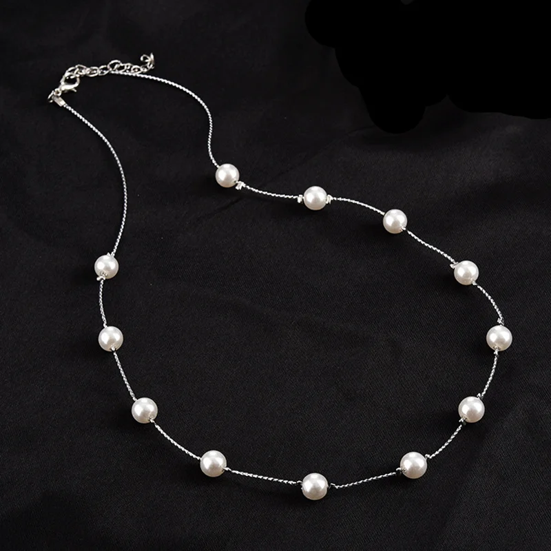 

Long Necklace for Women Fashion Simulated Pearl Jewelry Tassel Necklaces & Pendants Bijoux wholesale
