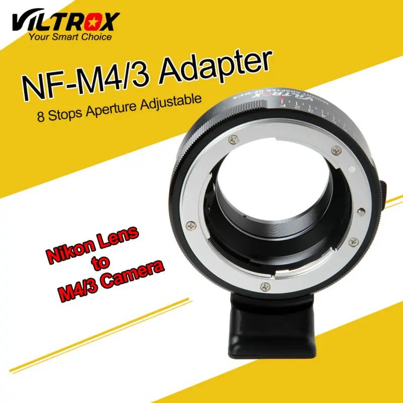 

viltrox NF-M43 Camera Adapter 8-step Aperture for Nikon AF-S AI-G/D Lens to Micro 4/3 M4/3 system Camera Olympus Panosonic GF7