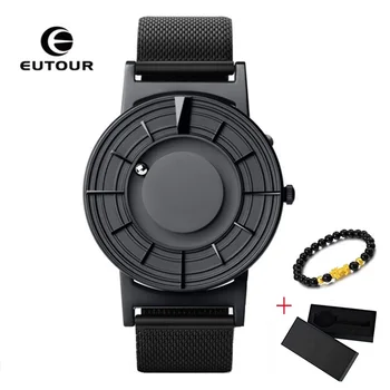 

2020 New EUTOUR Magnetic Men Watch Ball Show Man Women Casual Quartz Wristwatches Stainless Steel Men Watches relogio masculino