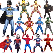 2018 Halloween Children's Cosplay Costume Superman Spiderman Kids Costume Bodysuit Cloak Mask Cosplay Accessories For Boys Girls 2018 Halloween Children's Cosplay Costume Superman Spiderman Kids Costume Bodysuit Cloak Mask Cosplay Accessories For Boys Girls