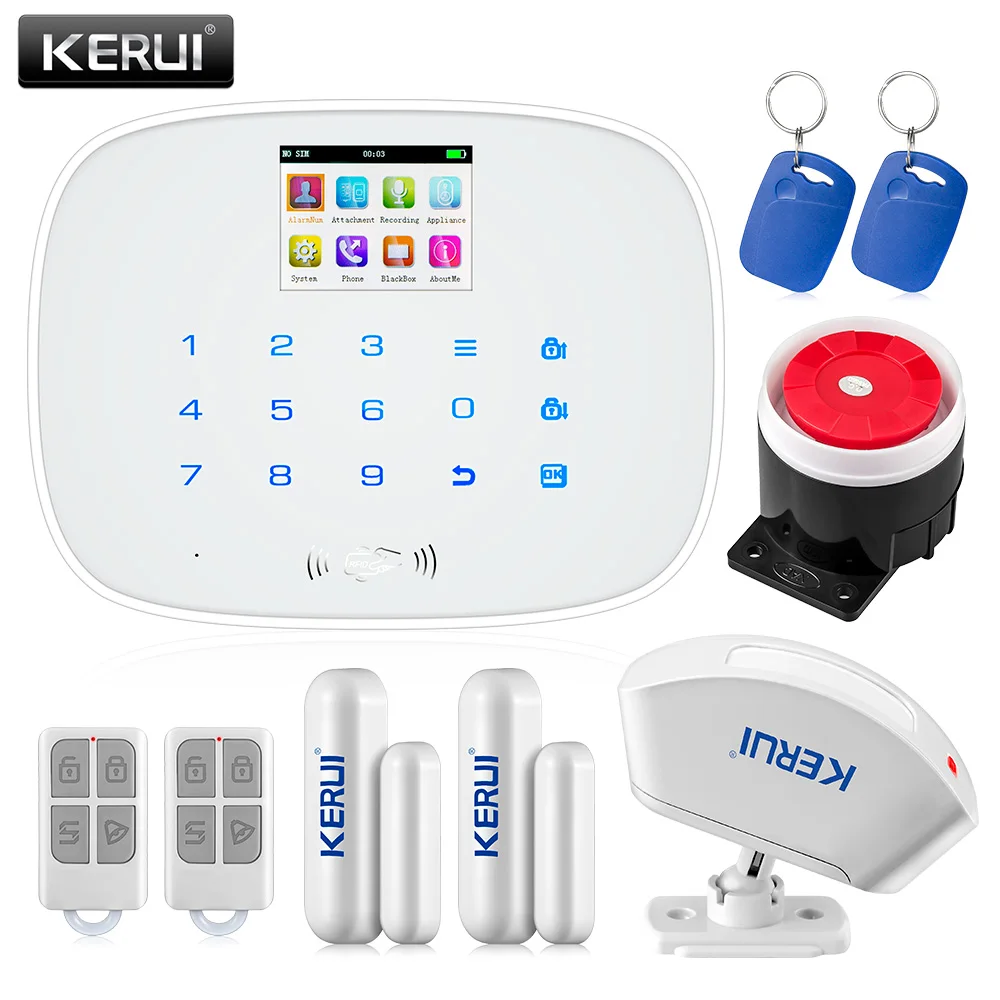 Kerui Security Alarm IOS andorid app control Curtain Infrared PIR