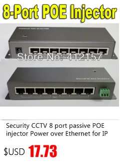 CCTV безопасности IEEE802.3af/at отвечающих требованиям Gigabit 10/100 Мбит/с IPC разделитель POE 5,5*2,1*12 мм для IP Камера DC48V для DC12V 2A 1A