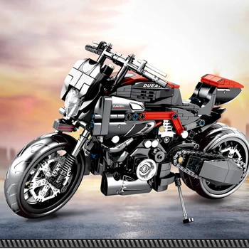 

MEOA 701703 TECHNIC Series DIY Assembly Racing Motorcycle Sets Building Blocks MOC Bricks Off-Road Motorbike Model Kids Toys