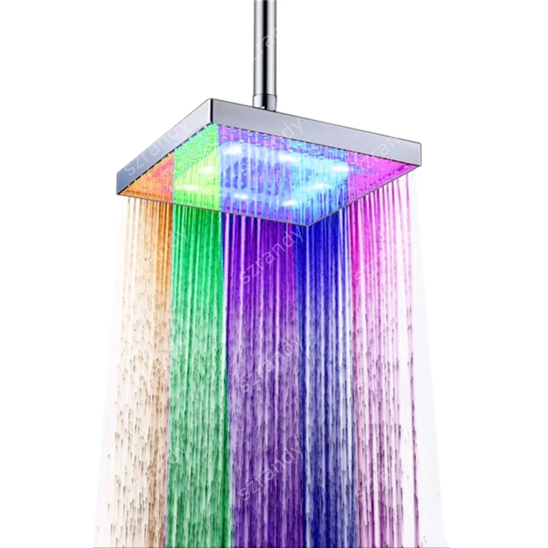 

200mm Multicolor fast flashing LED ceiling shower for bathroom LD8030-C1
