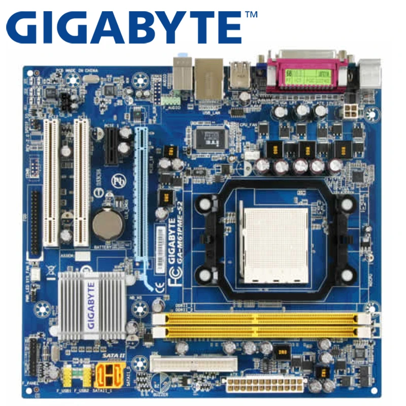 Десктопная Материнская плата GIGABYTE Φ Socket AM2 для Athlon 64 FX X2 Dual empron DDR2 8G б/у|Материнские