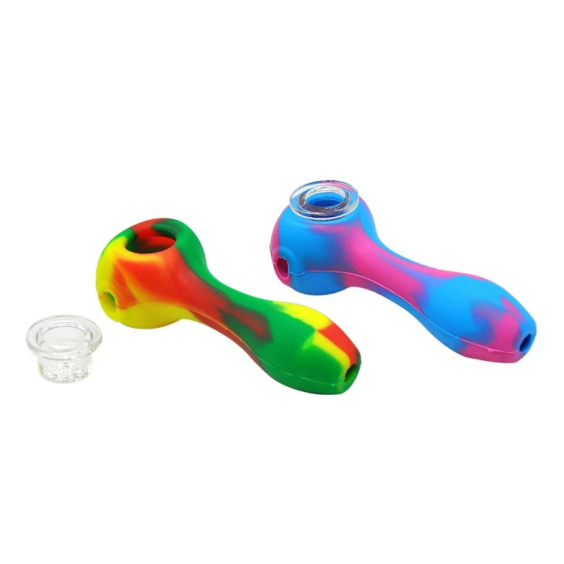 

Pattern Creative Design Tobacco Silicone Smoking Pipes VS Glass Bowl Smoking Pipe